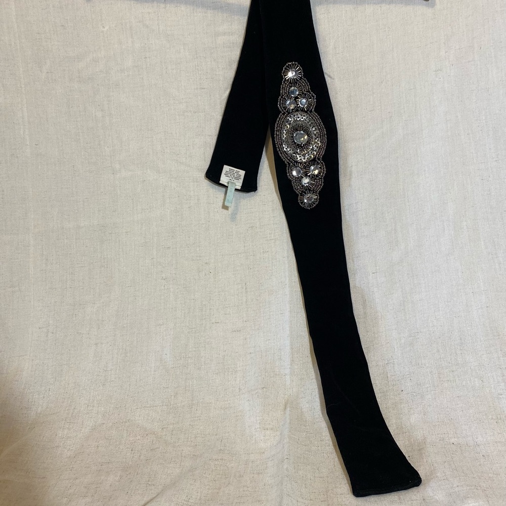 Embellished Velvet Belt